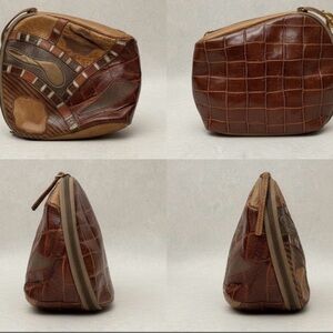 Brown Leather Patchwork  Bag